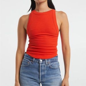 The Line by K - Ximeno Tank Top - XS - Persimmon